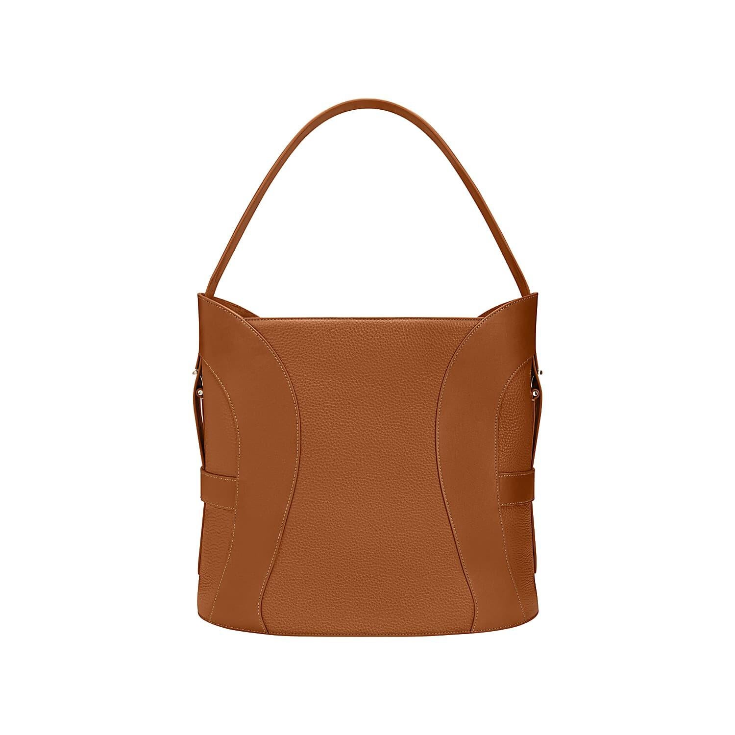 Beuteltasche DEBORAH L - 0035-COGNAC BROWN - Braun