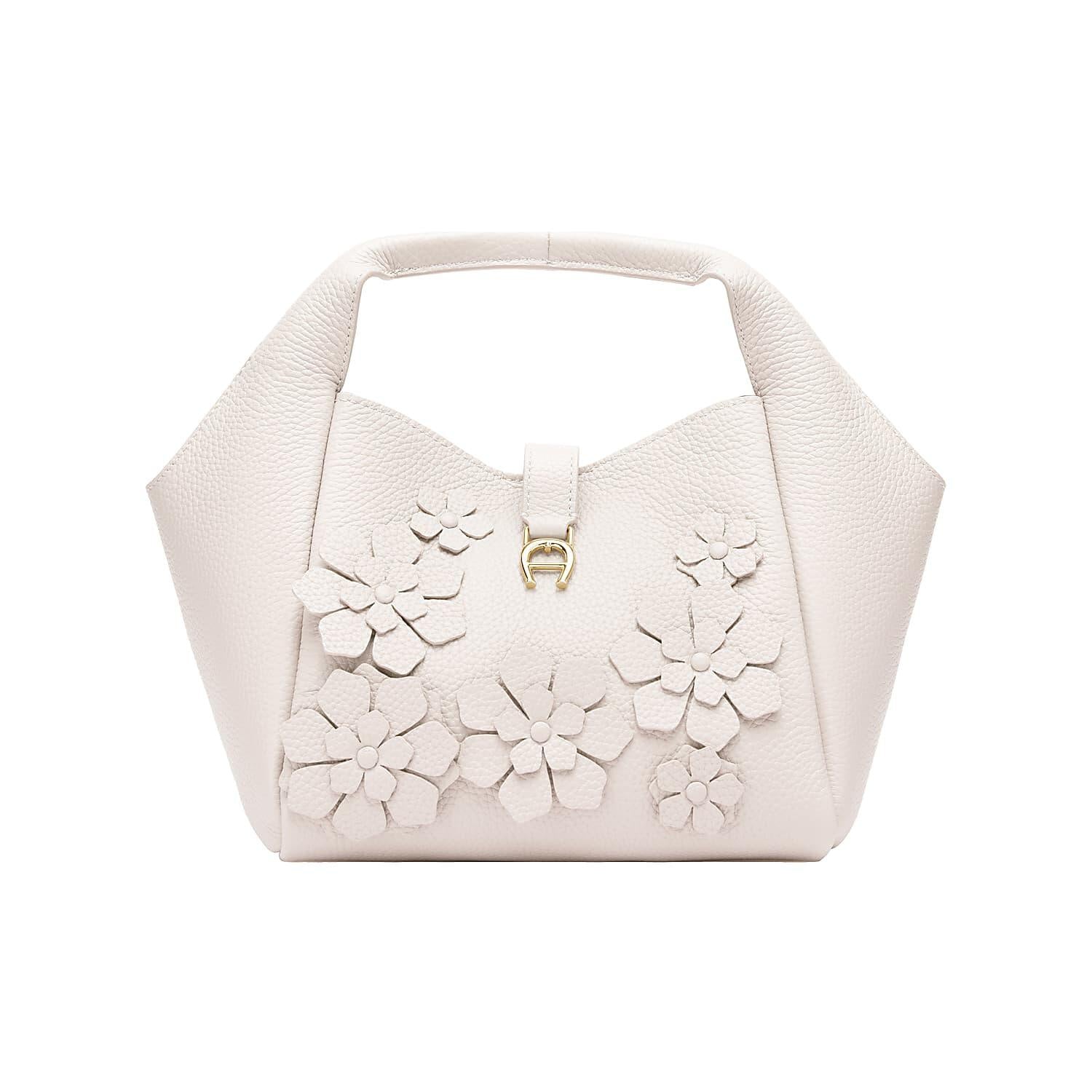 Beuteltasche ZAIRA BLOSSOM S - 0110-COTTON WHITE - Weiß