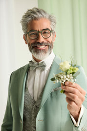 Anzugweste Slim Fit AFTER SIX - 046-Grn Silber gem - Grün