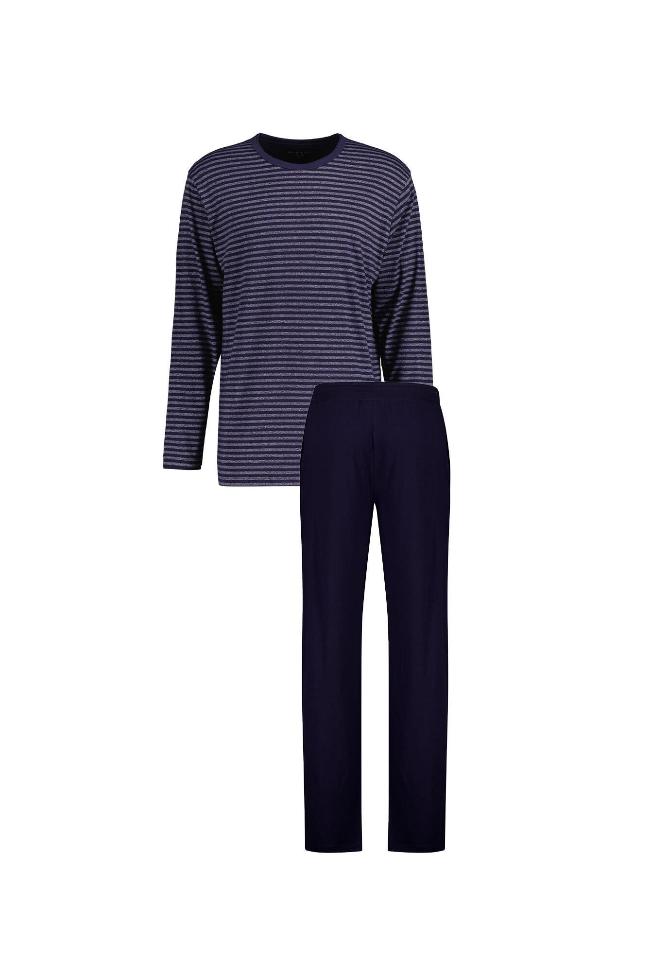 Schlafanzug Zweiteiler - 632-blau-dunkel-Ringel - Blau