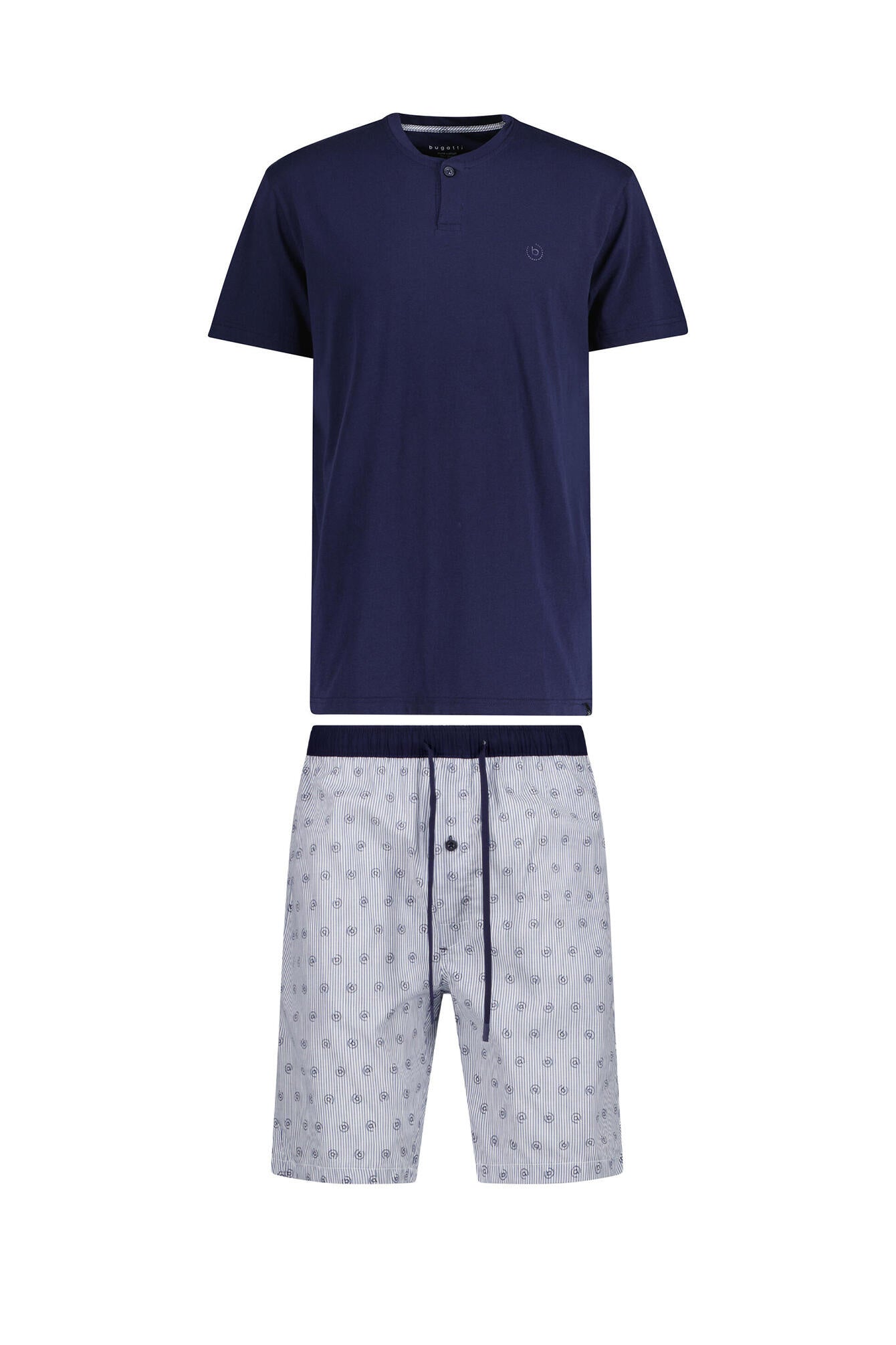 Schlafanzug Zweiteiler - 628-blau-mittel-multicolor1 - Blau