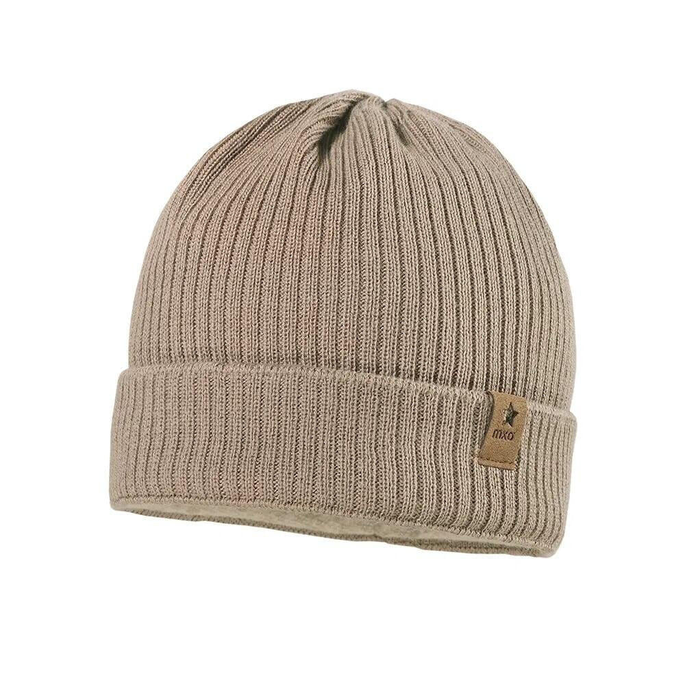 Gerippter Strickbeanie - 85 - Braun