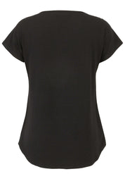 T-Shirt aus Viskose - 99-Schwarz - Schwarz