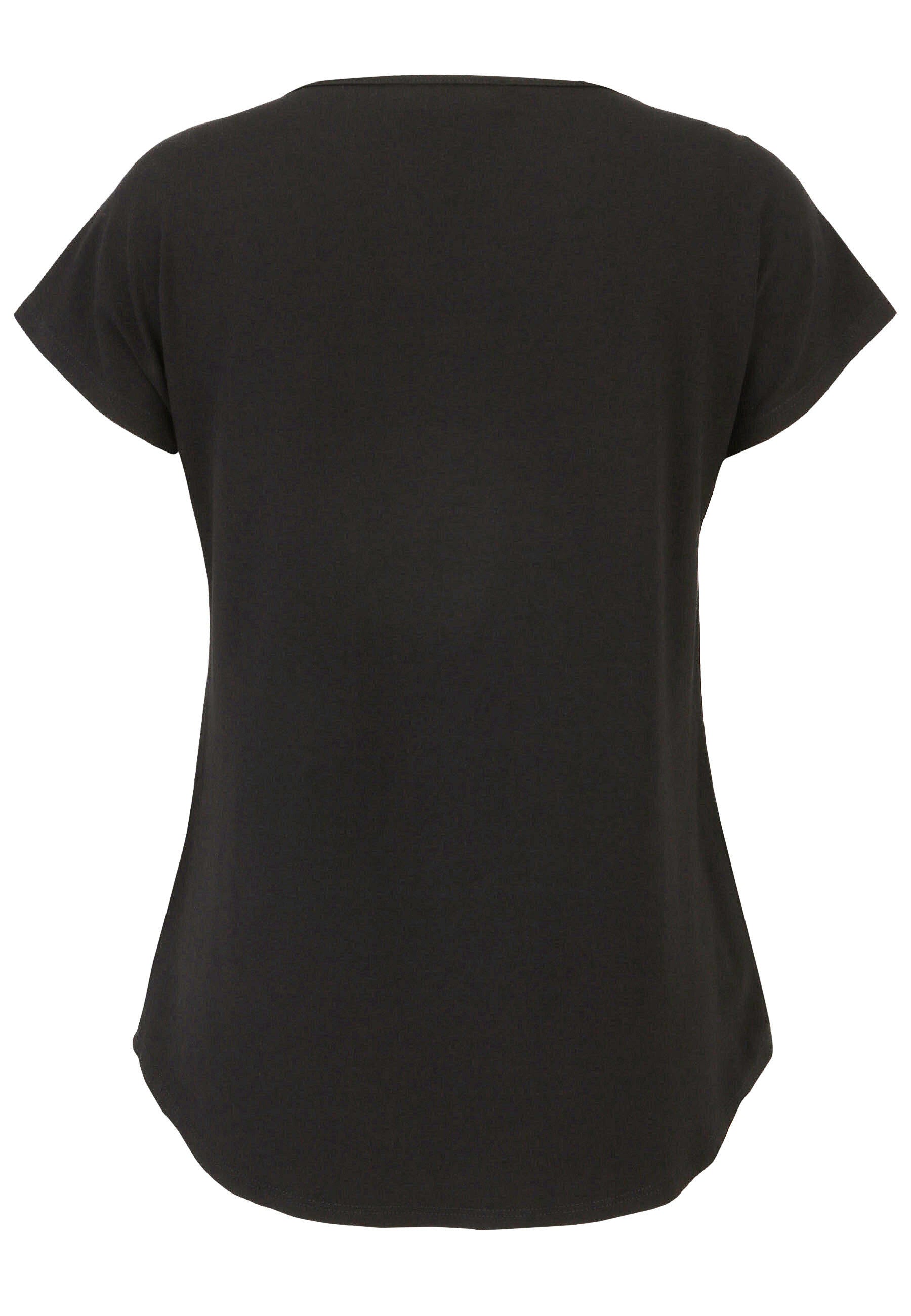 T-Shirt aus Viskose - 99-Schwarz - Schwarz