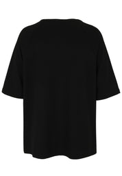 T-Shirt aus Viskose - 91-Schwarz/WeiSS - Schwarz