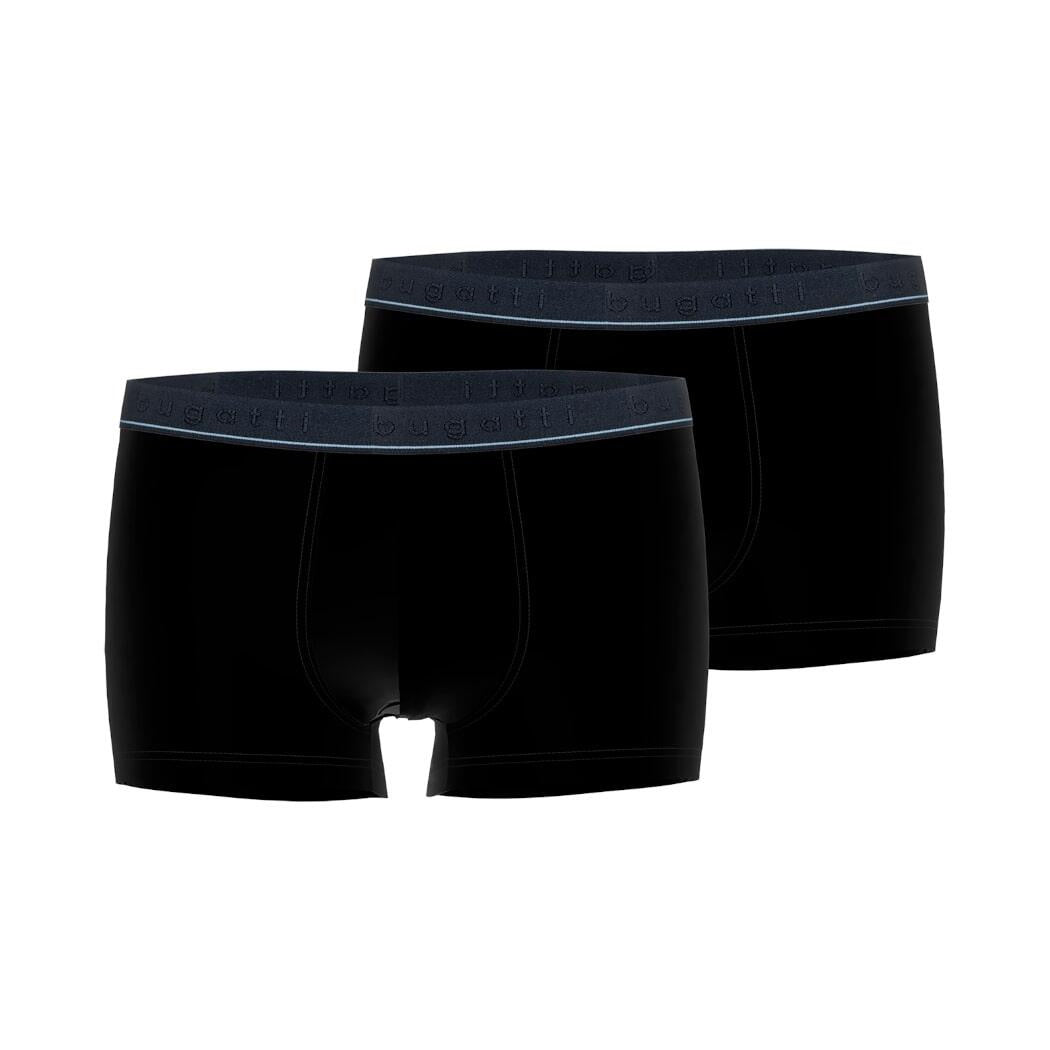 2er Pack Boxershorts - 930-schwarz-dunkel-uni - Schwarz