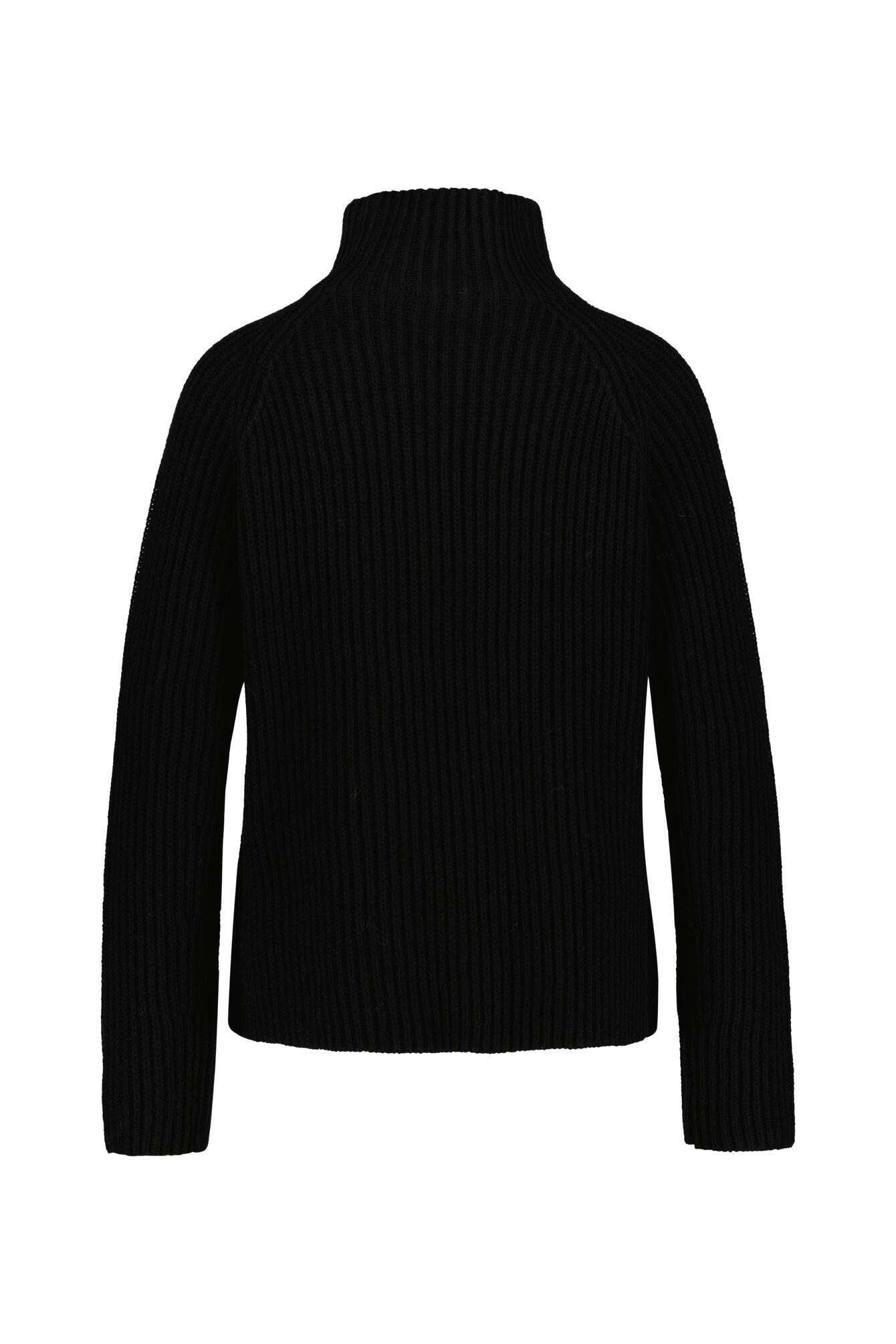 Grobstrickpullover mit Turtleneck - 1000 - Schwarz