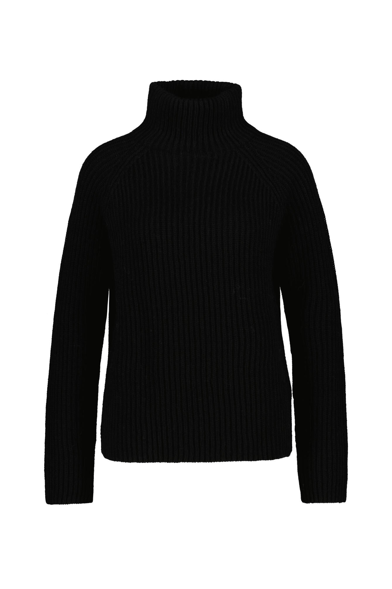 Grobstrickpullover mit Turtleneck - 1000 - Schwarz