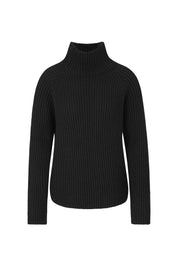 Grobstrickpullover mit Turtleneck - 1000 - Schwarz