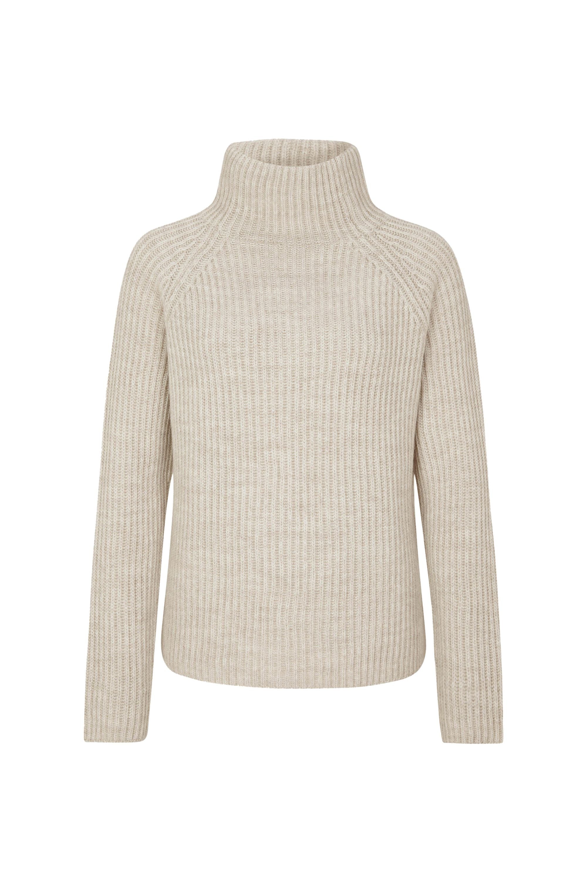 Grobstrickpullover mit Turtleneck - 1810 - Creme