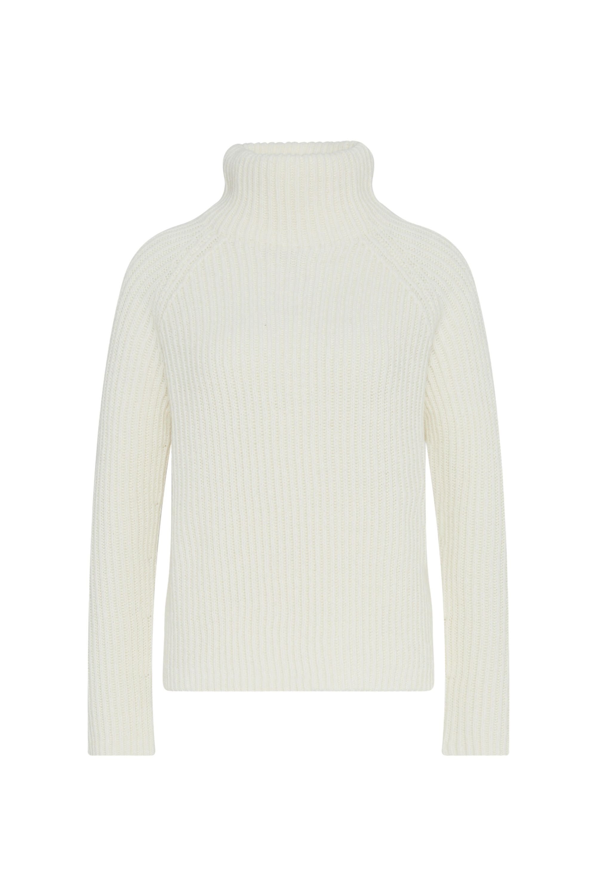 Grobstrickpullover mit Turtleneck - 1900 - Weiß
