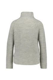 Grobstrickpullover mit Turtleneck - 6810 - Grau