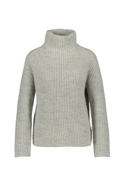Grobstrickpullover mit Turtleneck - 6810 - Grau