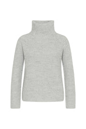 Grobstrickpullover mit Turtleneck - 6810 - Grau