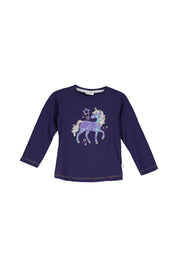 Langarmshirt aus Baumwolle - 4750-true navy - Blau