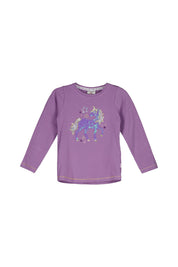 Langarmshirt aus Baumwolle - 7421-purpledusk - Violett