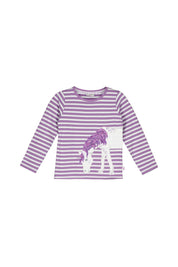 Langarmshirt gestreift - 7421-purpledusk - Violett