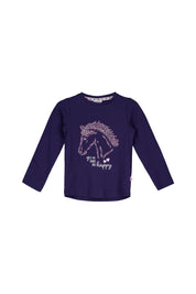 Langarmshirt aus Baumwolle - 4750-true navy - Blau