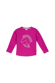 Langarmshirt aus Baumwolle - 8660-cranberry - Pink