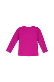 Langarmshirt aus Baumwolle - 8660-cranberry - Pink