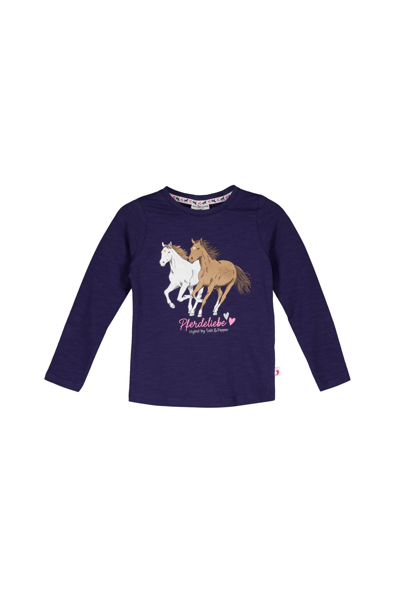 Langarmshirt aus Baumwolle - 4750-true navy - Blau