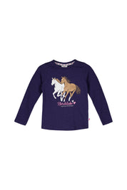 Langarmshirt aus Baumwolle - 4750-true navy - Blau