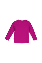 Langarmshirt aus Baumwolle - 8660-cranberry - Pink