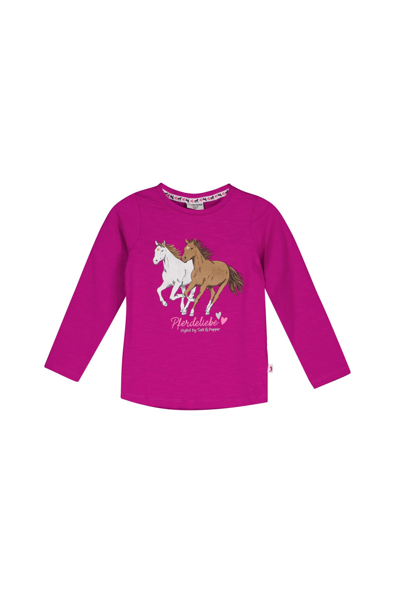 Langarmshirt aus Baumwolle - 8660-cranberry - Pink