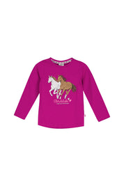 Langarmshirt aus Baumwolle - 8660-cranberry - Pink