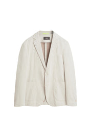 Sakko aus Baumwoll-Mix - 20 - Creme | Beige