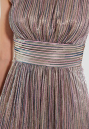 Cocktailkleid aus Plissee - 8101 - Mehrfarbig