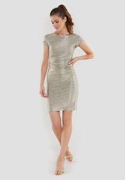 Cocktailkleid aus foliertem Jersey - 810 - Gold