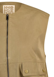 Weste aus Baumwollmix - 5470-Olive - Grün