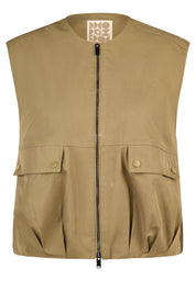 Weste aus Baumwollmix - 5470-Olive - Grün