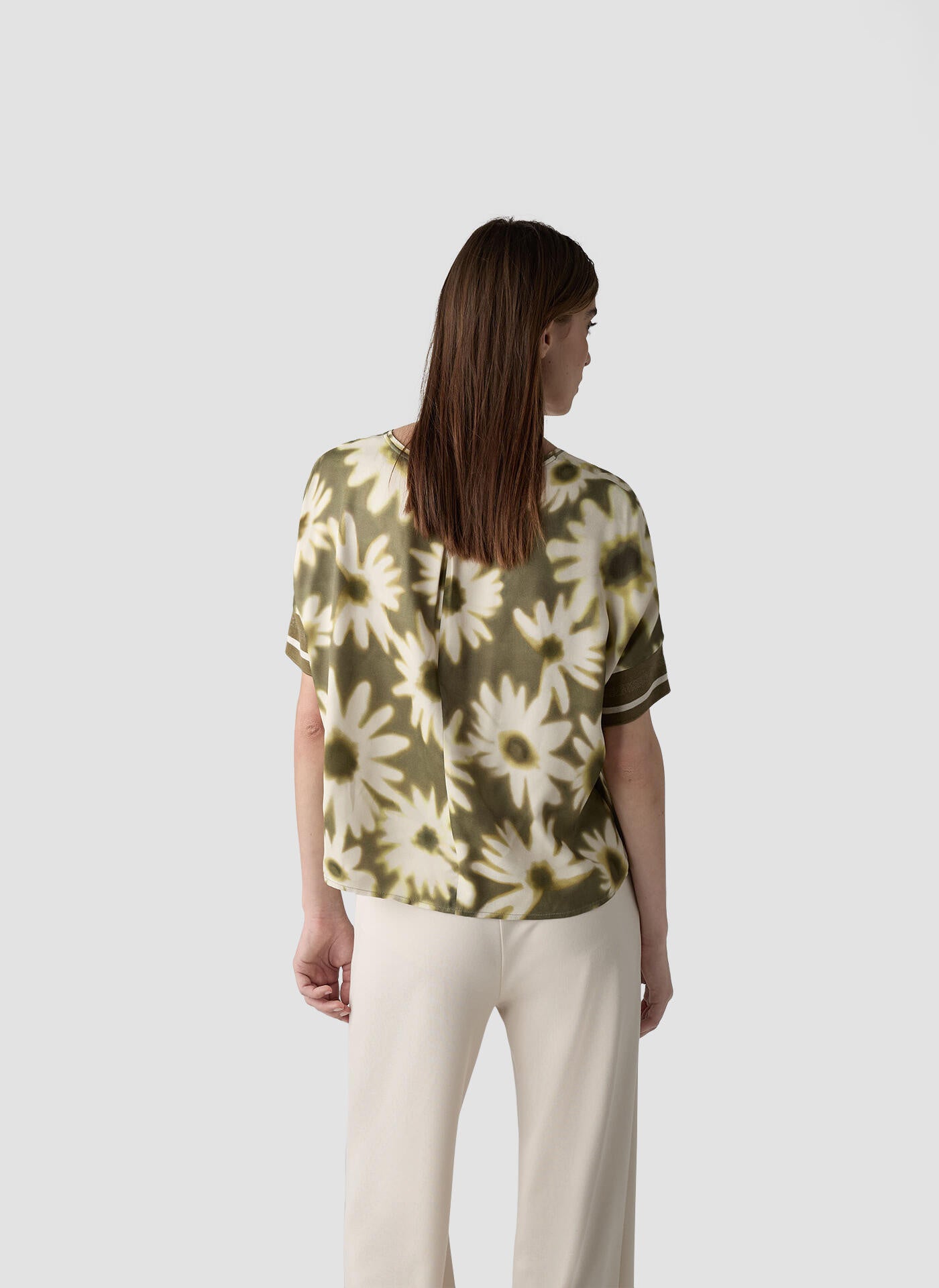 Schlupfbluse aus Viskose - 5470-Olive - Grün