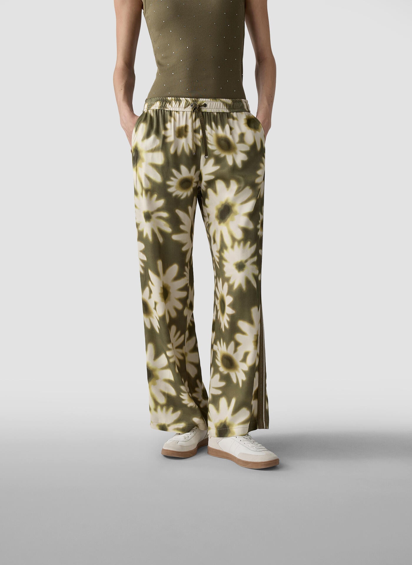 Schlupfhose Wide Leg - 5470-Olive - Grün