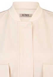 Sweatshirtjacke aus Viskosemix - 5608-Elfenbein - Creme