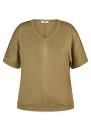 T-Shirt aus Viskosemix - 5470-Olive - Grün