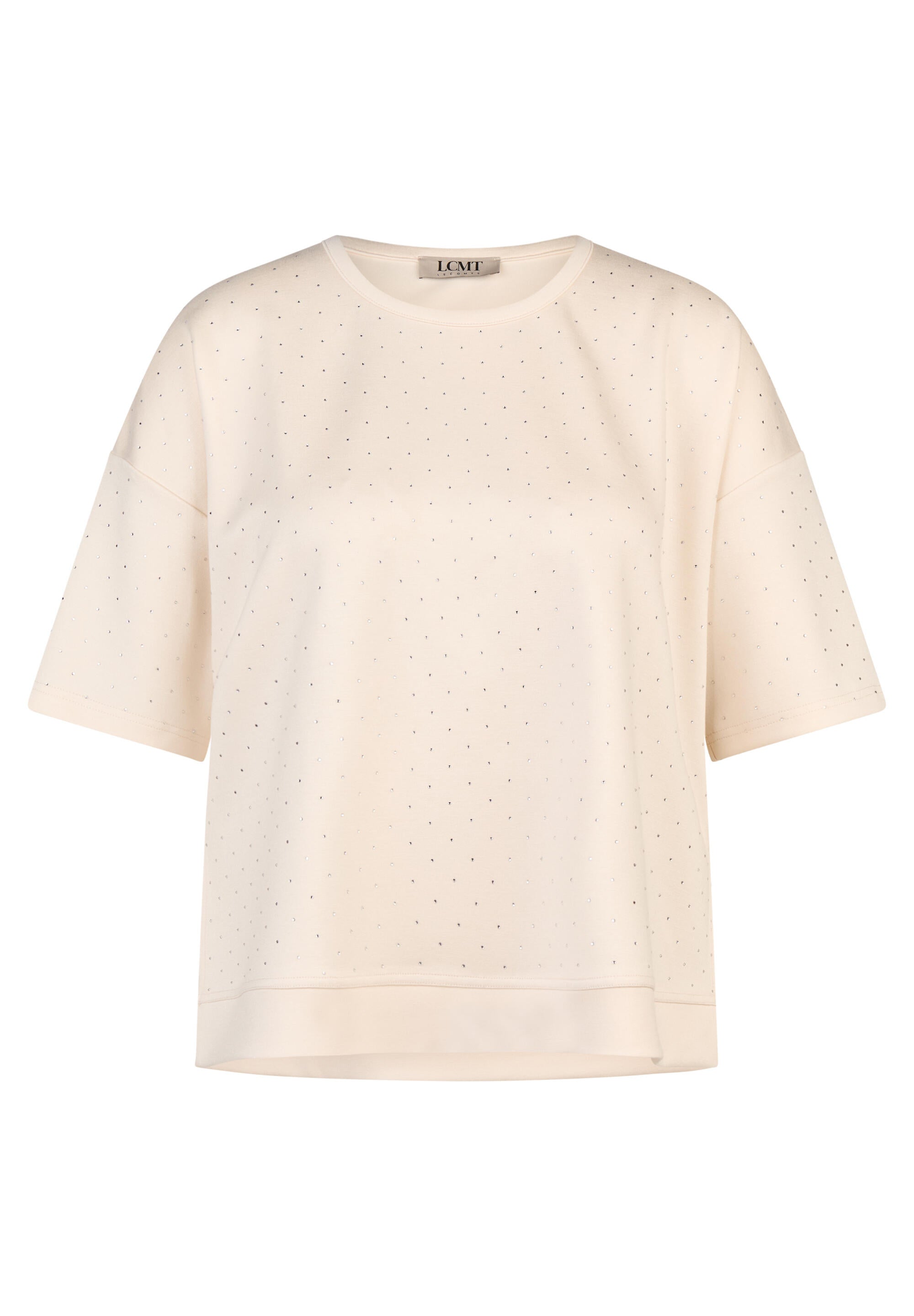 T-Shirt aus Viskosemix - 5608-Elfenbein - Creme
