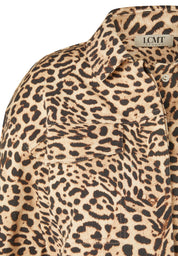 Jeansjacke im Animalprint - 5633-Toffee - Beige