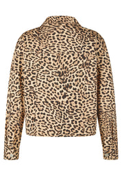 Jeansjacke im Animalprint - 5633-Toffee - Beige