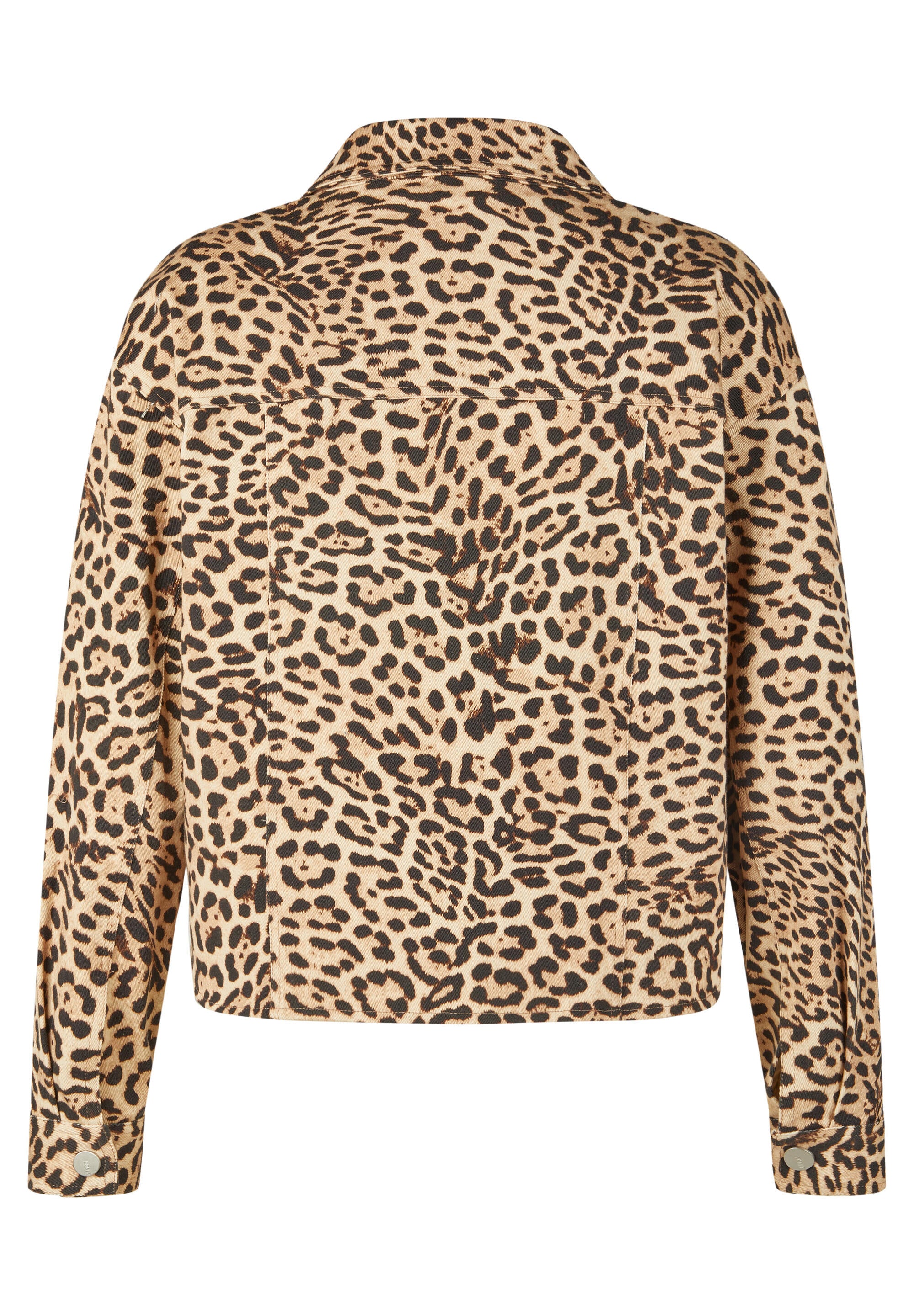 Jeansjacke im Animalprint - 5633-Toffee - Beige
