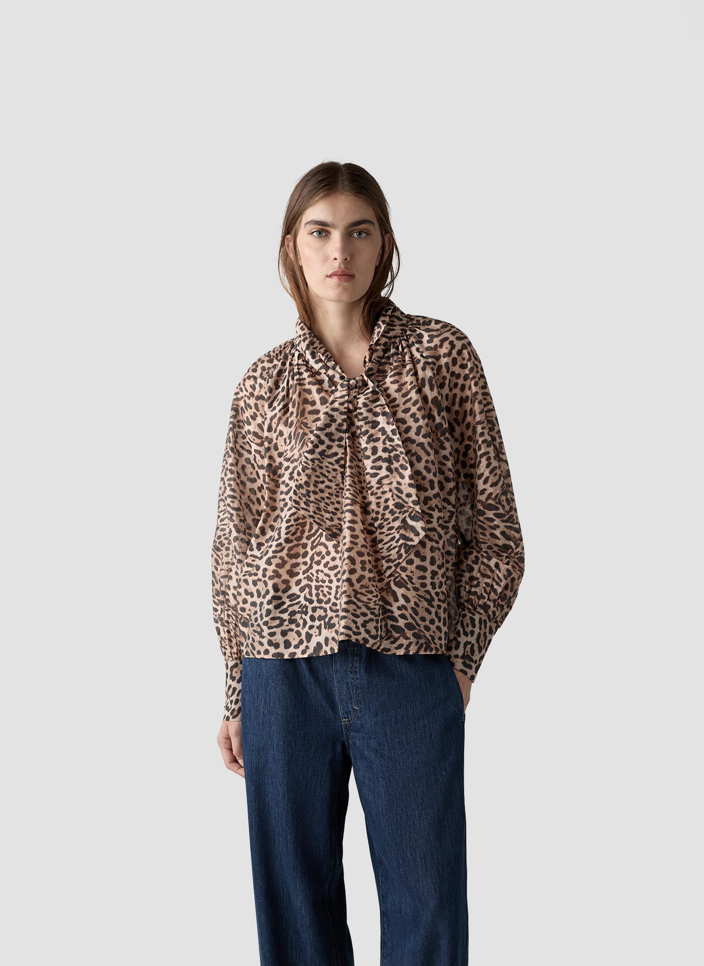 Bluse aus Viskose - 5633-Toffee - Beige