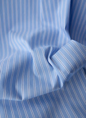 Bluse gestreift Oversized Fit - 5346-Rauchblau - Blau