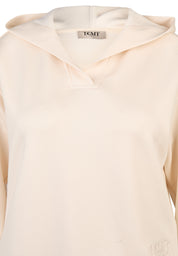 Sweatshirt aus Viskosemix - 5608-Elfenbein - Creme