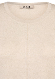 T-Shirt glitzernd aus Viskosemix - 5608-Elfenbein - Beige