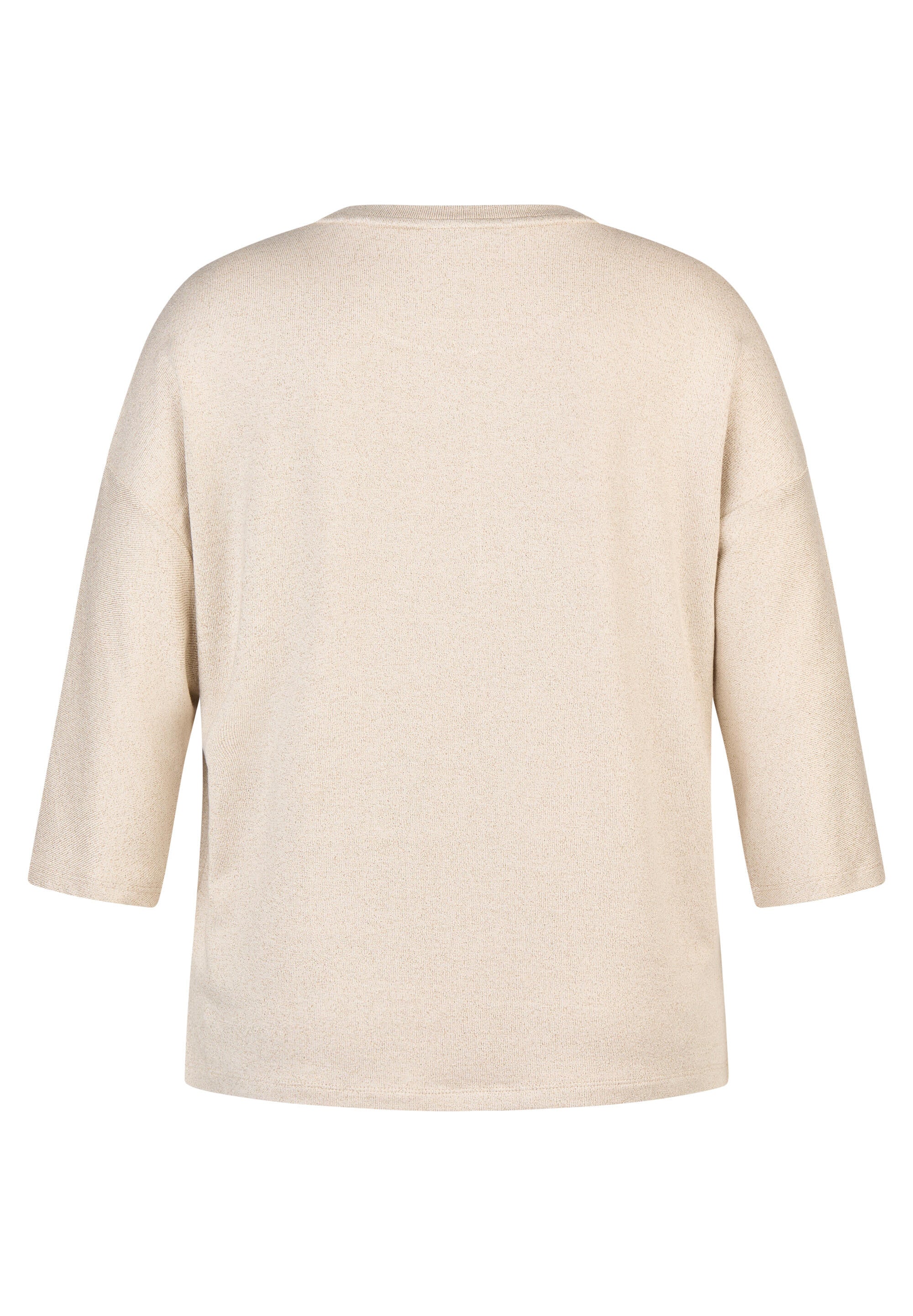 T-Shirt glitzernd aus Viskosemix - 5608-Elfenbein - Beige