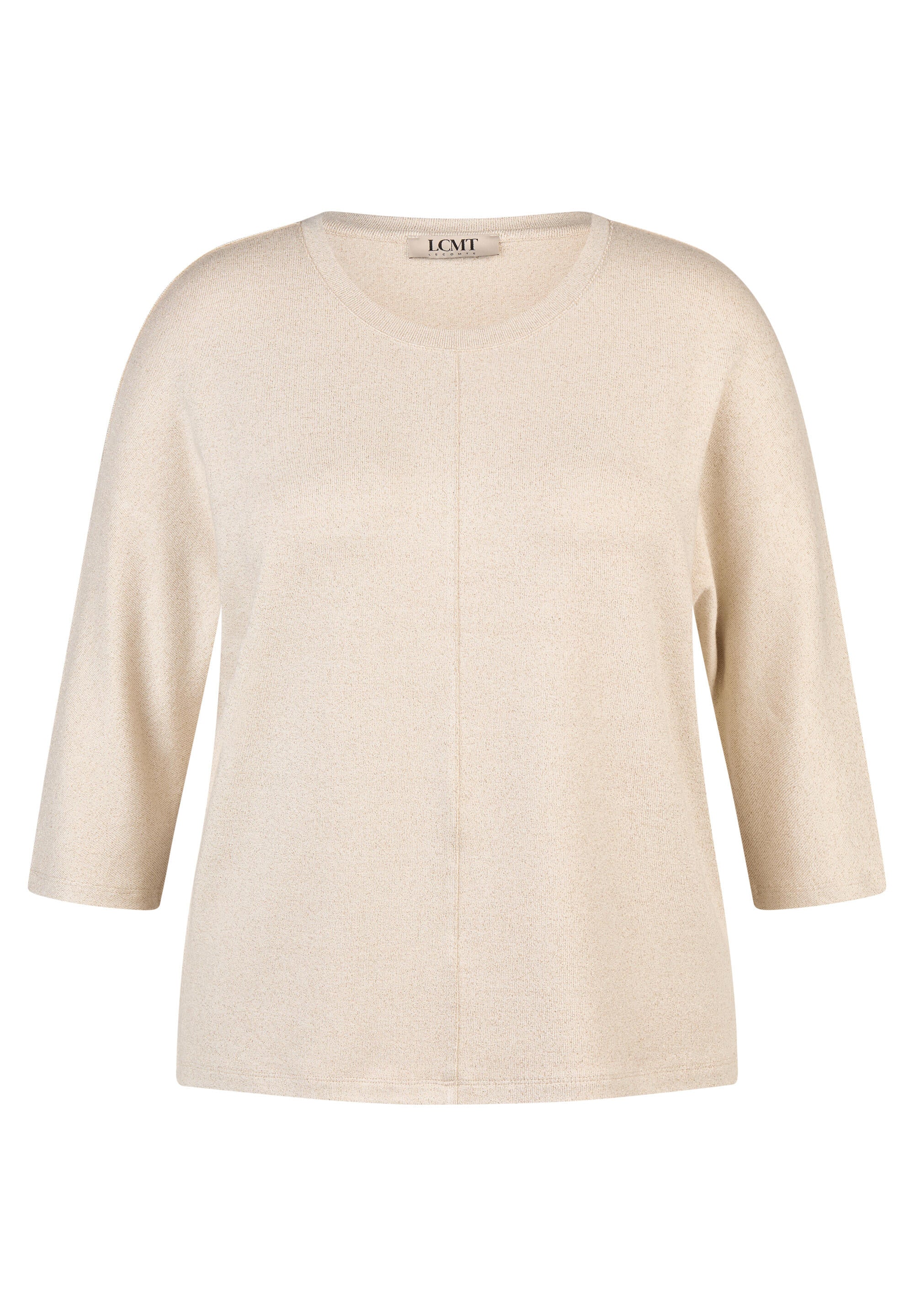 T-Shirt glitzernd aus Viskosemix - 5608-Elfenbein - Beige