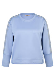 Sweatshirt aus Viskosemix - 5346-Rauchblau - Blau