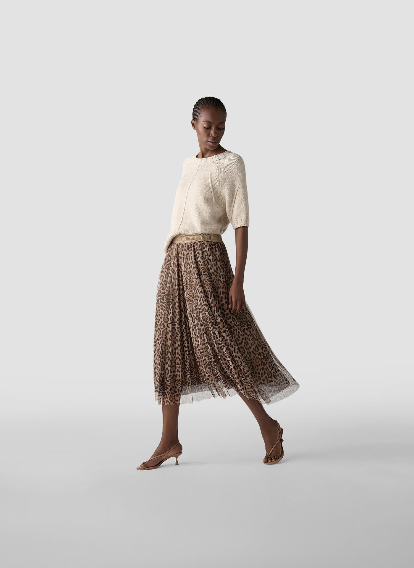 A-Linie-Rock Midi - 5633-Toffee - Beige